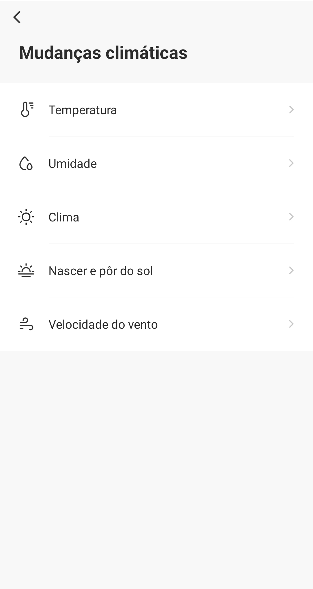 Opções de Mudanças Climáticas